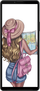 Силіконовий чехол Дівчина з картою для Sony Xperia 10 IV - 4704u-2789 изображение 