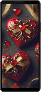 Силиконовый чехол Сердечки v4 для Sony Xperia 10 IV - 5834u-2789 изображение 