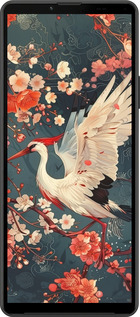 Силиконовый чехол Сакура и аист для Sony Xperia 10 IV - 6108u-2789 изображение 