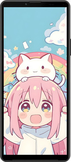 Силіконовий чехол Девочка аниме радуга для Sony Xperia 10 IV - 6304u-2789 изображение 