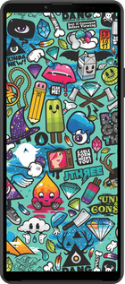 Силиконовый чехол Стикер бомбинг 1 для Sony Xperia 10 IV - 693u-2789 изображение 