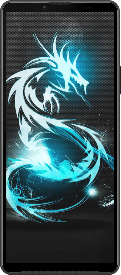 Силиконовый чехол Бело-голубой огненный дракон для Sony Xperia 10 IV - 113u-2789 изображение 