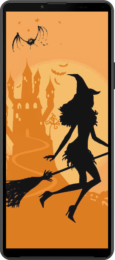 Силиконовый чехол Ведьма на метле для Sony Xperia 10 IV - 1184u-2789 изображение 