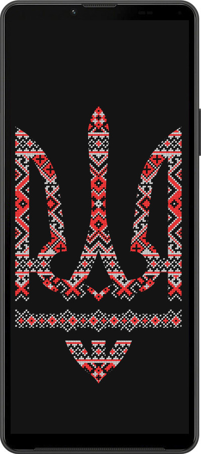 Силиконовый чехол Герб - вышиванка на черном фоне для Sony Xperia 10 IV - 1196u-2789 изображение 