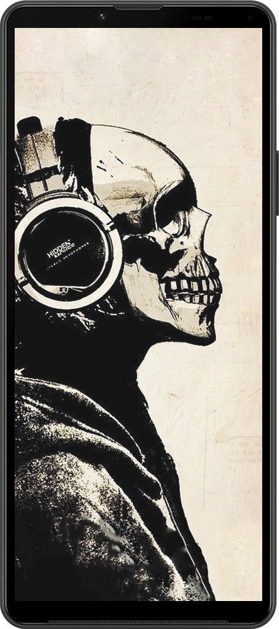 Силиконовый чехол Скелет-меломан v2 для Sony Xperia 10 IV - 1200u-2789 изображение 