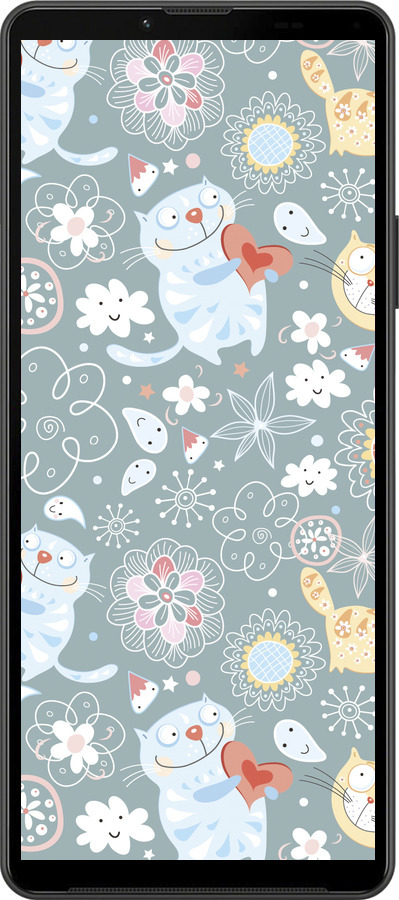 Силіконовий чехол Кошенята v3 для Sony Xperia 10 IV - 1223u-2789 изображение 