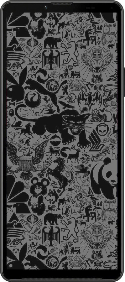 Силіконовий чехол Чорно-сірий стікер бомбінг для Sony Xperia 10 IV - 2432u-2789 изображение 