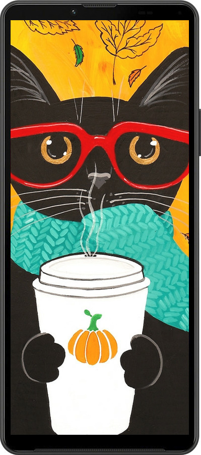 Силиконовый чехол Осенний кот для Sony Xperia 10 IV - 4026u-2789 изображение 