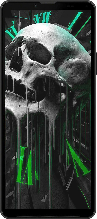 Силиконовый чехол Череп-часы для Sony Xperia 10 IV - 4100u-2789 изображение 