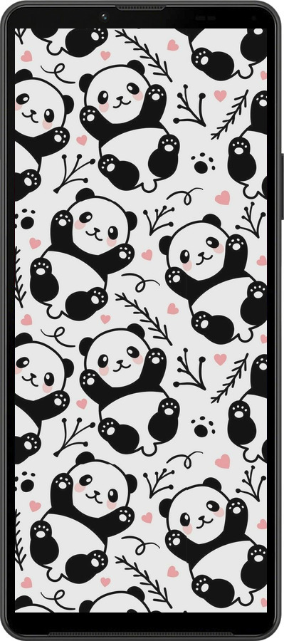 Силиконовый чехол Панды для Sony Xperia 10 IV - 4318u-2789 изображение 