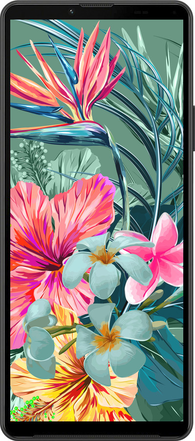 Силиконовый чехол Тропические цветы v1 для Sony Xperia 10 IV - 4667u-2789 изображение 