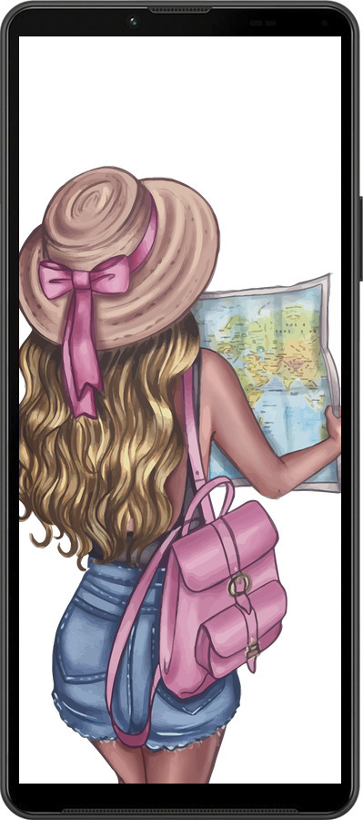 Силіконовий чехол Дівчина з картою для Sony Xperia 10 IV - 4704u-2789 изображение 