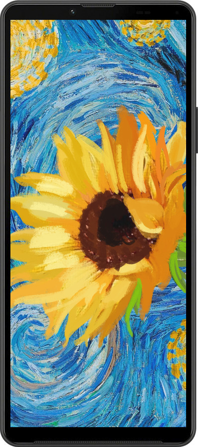 Силіконовий чехол Квіти жовто-блакитні  для Sony Xperia 10 IV - 5308u-2789 изображение 