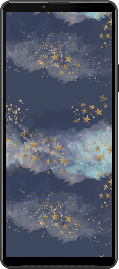 Силиконовый чехол Ночь золотые звезды для Sony Xperia 10 IV - 5421u-2789 изображение 