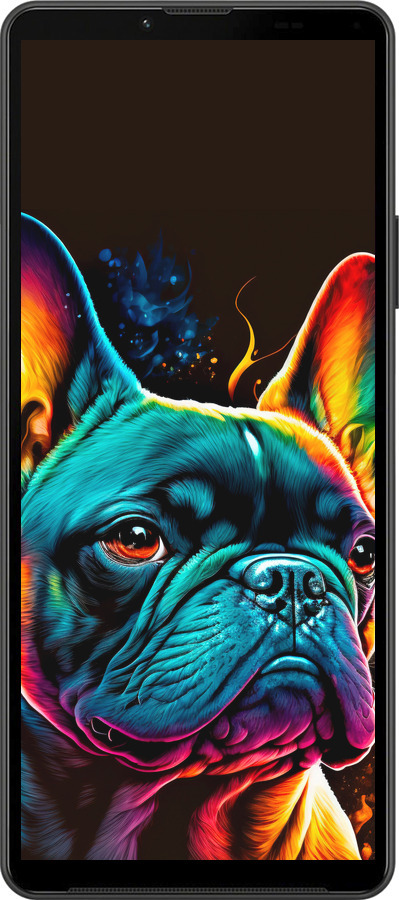 Силиконовый чехол Яркий бульдог для Sony Xperia 10 IV - 5547u-2789 изображение 