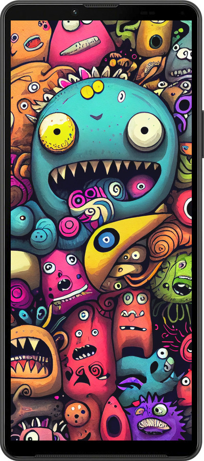 Силіконовий чехол Смішні монстри для Sony Xperia 10 IV - 5549u-2789 изображение 