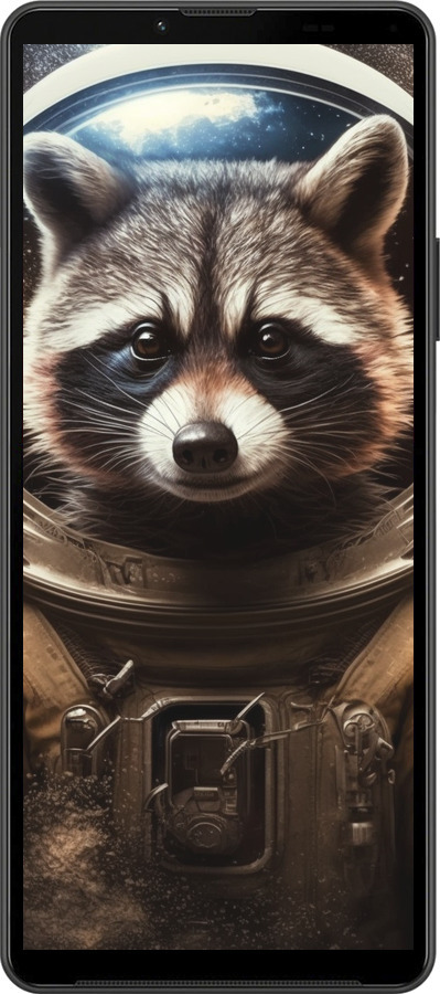 Силиконовый чехол Raccoon austronaut для Sony Xperia 10 IV - 5581u-2789 изображение 