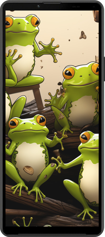 Силіконовий чехол Жабки для Sony Xperia 10 IV - 5656u-2789 изображение 