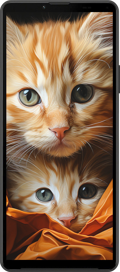 Силиконовый чехол Котики 2 для Sony Xperia 10 IV - 5664u-2789 изображение 