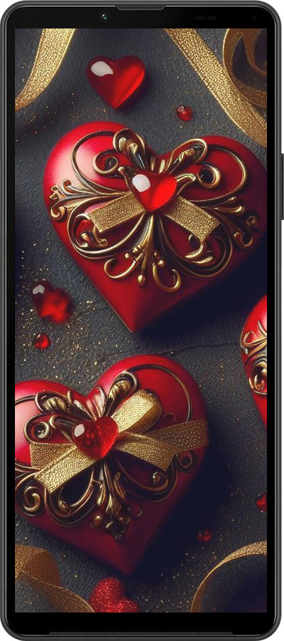 Силиконовый чехол Сердечки v4 для Sony Xperia 10 IV - 5834u-2789 изображение 