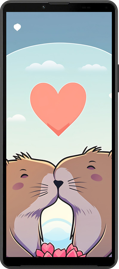 Силиконовый чехол Капибара любовь для Sony Xperia 10 IV - 6027u-2789 изображение 