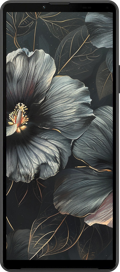 Силиконовый чехол Черные цветы для Sony Xperia 10 IV - 6031u-2789 изображение 