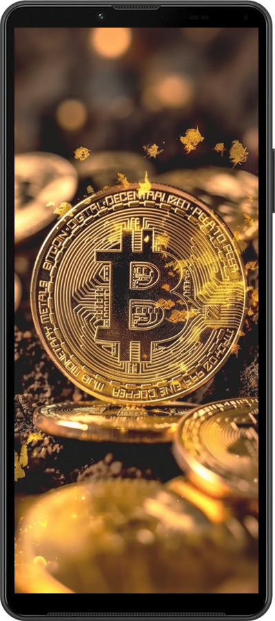 Силіконовий чехол Золота лихоманка біткойна для Sony Xperia 10 IV - 6089u-2789 изображение 