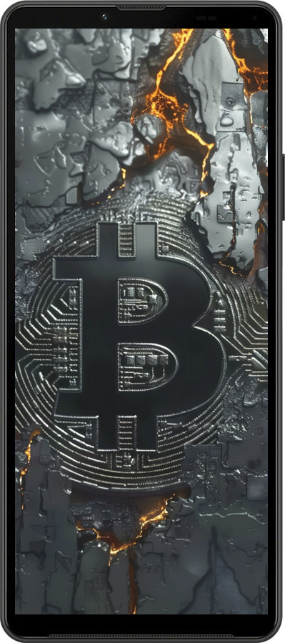 Силіконовий чехол Розпечений біткойн для Sony Xperia 10 IV - 6091u-2789 изображение 