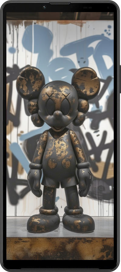 Силиконовый чехол Bronze kaws v2 для Sony Xperia 10 IV - 6098u-2789 изображение 