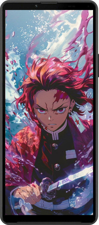 Силиконовый чехол Танджиро Камадо: Клинок рассекающий демонов для Sony Xperia 10 IV - 6111u-2789 изображение 