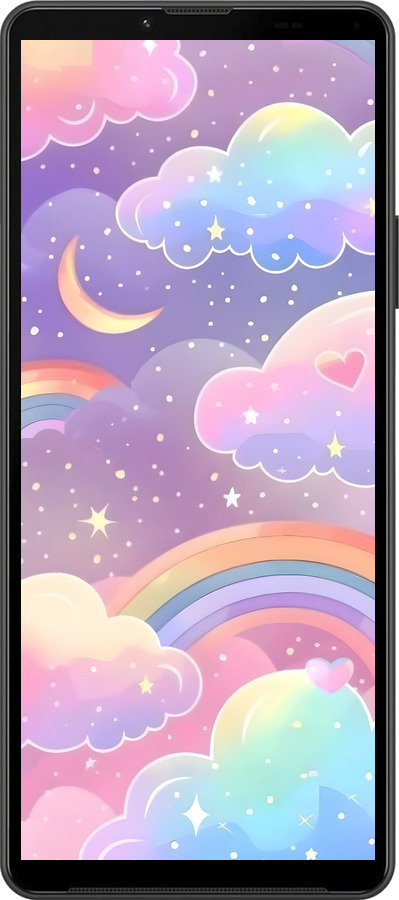 Силиконовый чехол Облака и радуга для Sony Xperia 10 IV - 6312u-2789 изображение 