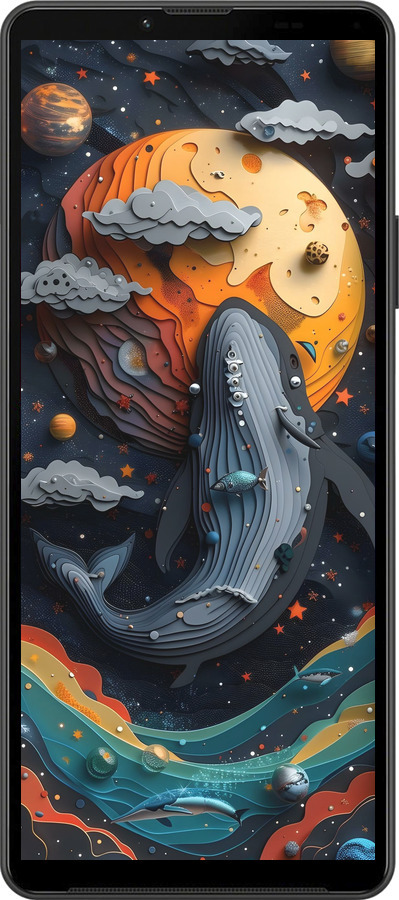 Силиконовый чехол Кит в космосе для Sony Xperia 10 IV - 6328u-2789 изображение 