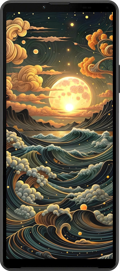 Силиконовый чехол Арт волны для Sony Xperia 10 IV - 6332u-2789 изображение 