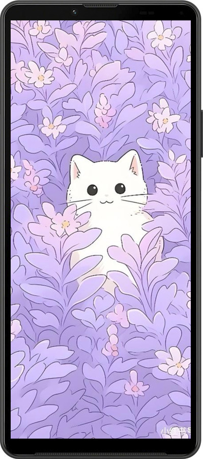 Силиконовый чехол Котик в цветах для Sony Xperia 10 IV - 6390u-2789 изображение 