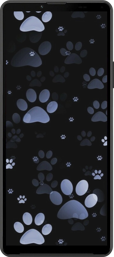 Силиконовый чехол С синими отпечатками лап для Sony Xperia 10 IV - 6441u-2789 изображение 