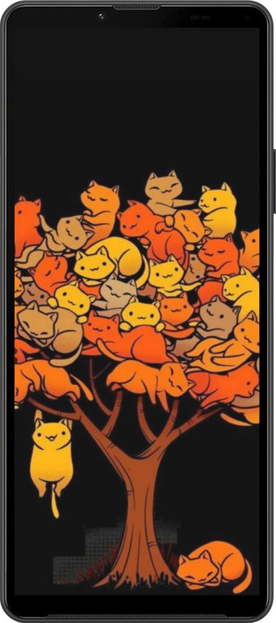 Силиконовый чехол Дерево и котики для Sony Xperia 10 IV - 6516u-2789 изображение 