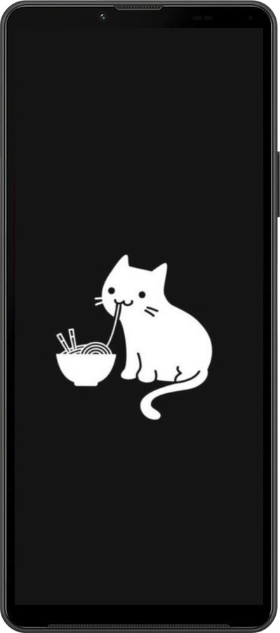Силиконовый чехол С милым котом на черном фоне для Sony Xperia 10 IV - 6528u-2789 изображение 