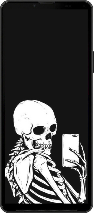 Силиконовый чехол Скелет делает Selfie для Sony Xperia 10 IV - 6535u-2789 изображение 