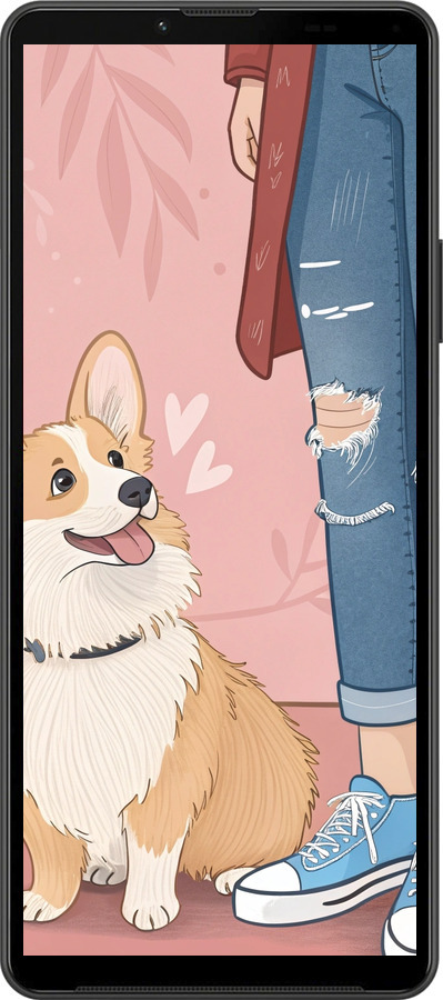 Силиконовый чехол Корги 3 для Sony Xperia 10 IV - 6707u-2789 изображение 