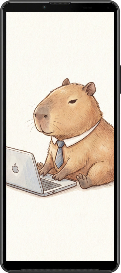 Силиконовый чехол Funny Capybara CEO Working для Sony Xperia 10 IV - 6777u-2789 изображение 