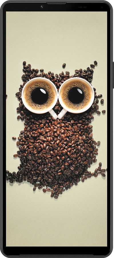 Силіконовий чехол Сова з кави для Sony Xperia 10 IV - 777u-2789 изображение 