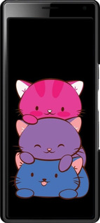 2D пластиковий чехол Милі котятка для Sony Xperia 10 Plus I4213 - 6518t-1690 изображение 