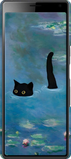 2D пластиковый чехол С изображением кота и водяной лилии Monet для Sony Xperia 10 Plus I4213 - 6519t-1690 изображение 