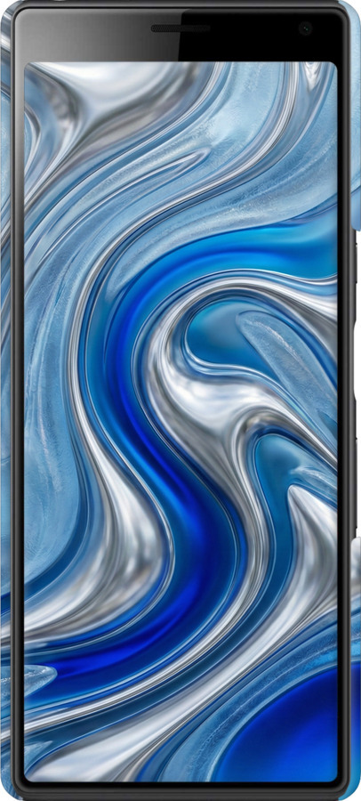 2D пластиковый чехол Liquid Chrome для Sony Xperia 10 Plus I4213 - 6781t-1690 изображение 