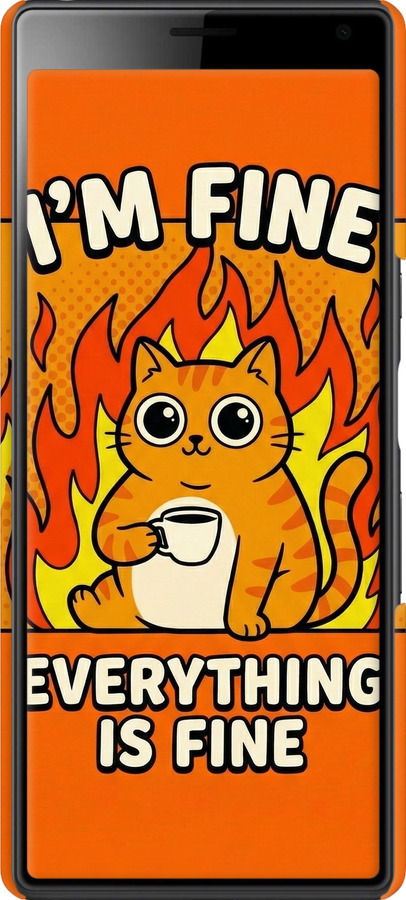 2D пластиковий чехол Funny Cat для Sony Xperia 10 Plus I4213 - 6786t-1690 изображение 