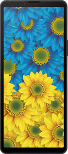 Силиконовый чехол Жёлто-голубые цветы для Sony Xperia 10 VI - 1048u-3976 изображение 