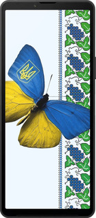 Силиконовый чехол Желто-голубая бабочка для Sony Xperia 10 VI - 1054u-3976 изображение 