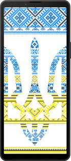 Силіконовий чехол Герб - вишиванка жовто-блакитна  для Sony Xperia 10 VI - 1197u-3976 изображение 