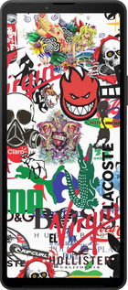 Силиконовый чехол Many different logos для Sony Xperia 10 VI - 4022u-3976 изображение 