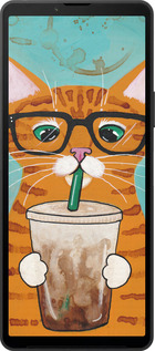 Силиконовый чехол Зеленоглазый кот в очках для Sony Xperia 10 VI - 4054u-3976 изображение 